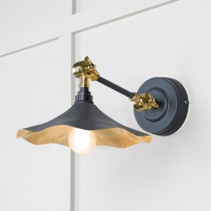 FROM THE ANVILĀ® Smooth Brass Flora Wall Light in Slate