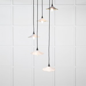 FROM THE ANVILĀ® Smooth Brass Flora Cluster Pendant in Birch