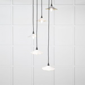 FROM THE ANVILĀ® Smooth Brass Flora Cluster Pendant in Flock