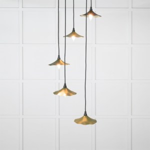 FROM THE ANVILĀ® Smooth Brass Flora Cluster Pendant in Heath