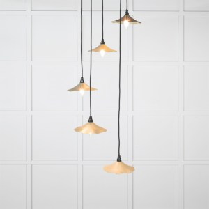 FROM THE ANVILĀ® Smooth Brass Flora Cluster Pendant in Tump