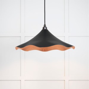 FROM THE ANVILĀ® Smooth Copper Flora Pendant in Elan Black