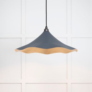 FROM THE ANVILĀ® Smooth Brass Flora Pendant in Slate