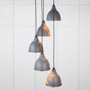 FROM THE ANVILĀ® Smooth Nickel Brindley Cluster Pendant in Bluff
