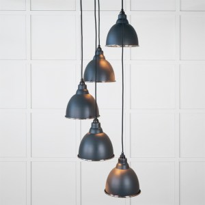 FROM THE ANVILĀ® Smooth Nickel Brindley Cluster Pendant in Soot