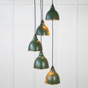FROM THE ANVILĀ® Smooth Brass Brindley Cluster Pendant in Heath