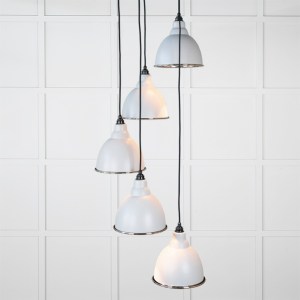 FROM THE ANVILĀ® Hammered Nickel Brindley Cluster Pendant in Birch