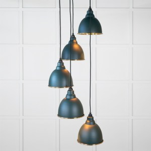 FROM THE ANVILĀ® Hammered Brass Brindley Cluster Pendant in Dingle