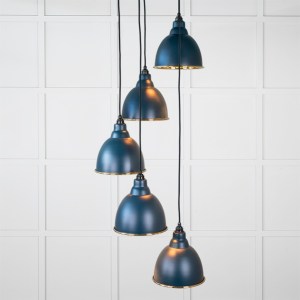 FROM THE ANVILĀ® Hammered Brass Brindley Cluster Pendant in Dusk