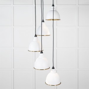 FROM THE ANVILĀ® Hammered Brass Brindley Cluster Pendant in Flock