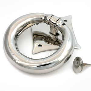 FROM THE ANVIL® Polished Marine SS (316) Ring Door Knocker