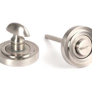 FROM THE ANVILĀ® Satin Marine SS (316) Round Thumbturn Set (Art Deco)
