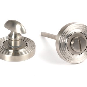 FROM THE ANVILĀ® Satin Marine SS (316) Round Thumbturn Set (Beehive)