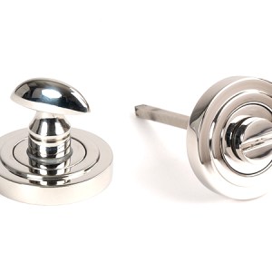 FROM THE ANVILĀ® Polished Marine SS (316) Round Thumbturn Set (Art Deco)