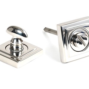FROM THE ANVILĀ® Polished Marine SS (316) Round Thumbturn Set (Square)