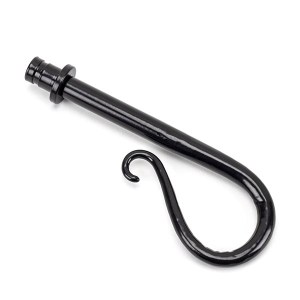 FROM THE ANVIL® Black Shepherd's Crook Curtain Finial (pair)