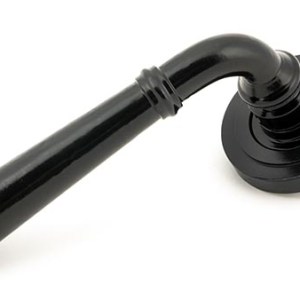 FROM THE ANVIL® Black Regency Lever on Rose Set (Art Deco) - Unsprung