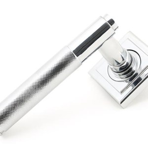 FROM THE ANVILĀ® Polished Chrome Brompton Lever on Rose Set (Square) - Unsprung