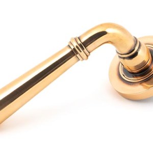 FROM THE ANVILĀ® Polished Bronze Newbury Lever on Rose Set (Plain) - Unsprung
