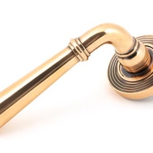 FROM THE ANVILĀ® Polished Bronze Newbury Lever on Rose Set (Beehive) - Unsprung