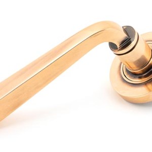 FROM THE ANVILĀ® Polished Bronze Avon Round Lever on Rose Set (Plain) - Unsprung