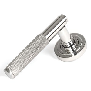 FROM THE ANVILĀ® Polished Marine SS (316) Brompton Lever on Rose Set (Art Deco) - Unsprung