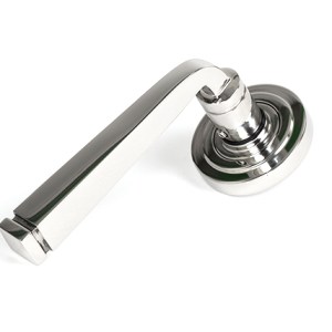 FROM THE ANVILĀ® Polished Marine SS (316) Avon Round Lever on Rose Set (Art Deco) U