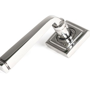FROM THE ANVILĀ® Polished Marine SS (316) Avon Round Lever on Rose Set (Square) - Unsprung