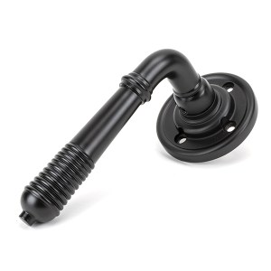 FROM THE ANVIL® Aged Bronze Reeded Lever on Rose Set - Unsprung