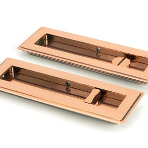 FROM THE ANVILĀ® Polished Bronze 175mm Art Deco Rectangular Pull -Privacy Set