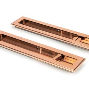 FROM THE ANVILĀ® Polished Bronze 250mm Art Deco Rectangular Pull -Privacy Set