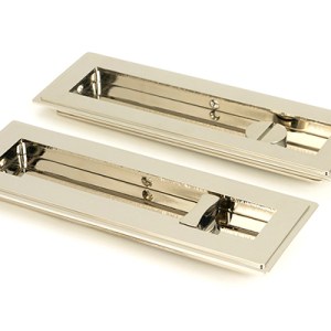FROM THE ANVILĀ® Polished Nickel 175mm Art Deco Rectangular Pull -Privacy Set