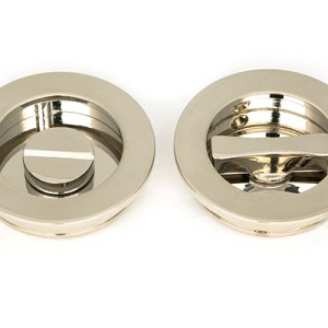 FROM THE ANVILĀ® Polished Nickel 60mm Plain Round Pull - Privacy Set