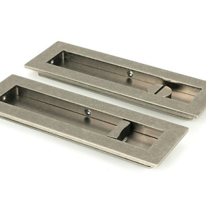 FROM THE ANVILĀ® Pewter 175mm Plain Rectangular Pull - Privacy Set