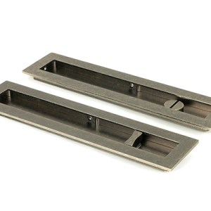 FROM THE ANVILĀ® Pewter 250mm Plain Rectangular Pull - Privacy Set