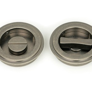 FROM THE ANVILĀ® Pewter 60mm Art Deco Round Pull - Privacy Set