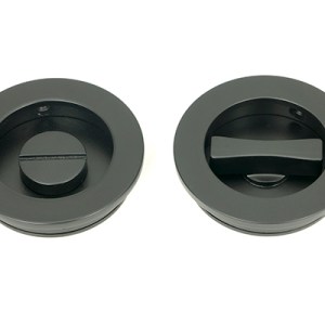 FROM THE ANVILĀ® Matt Black 60mm Plain Round Pull - Privacy Set