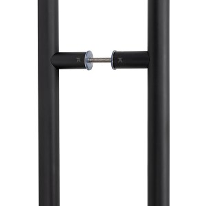 FROM THE ANVILĀ® Matt Black SS (316) 1.8m T Bar Handle B2B Fix 32mm Ć