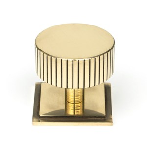 FROM THE ANVILĀ® Aged Brass Judd Cabinet Knob - 38mm (Square)
