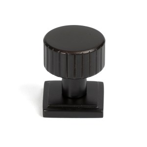 FROM THE ANVILĀ® Aged Bronze Judd Cabinet Knob - 25mm (Square)