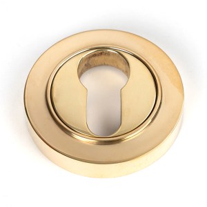 FROM THE ANVILĀ® Polished Brass Round Euro Escutcheon (Plain)