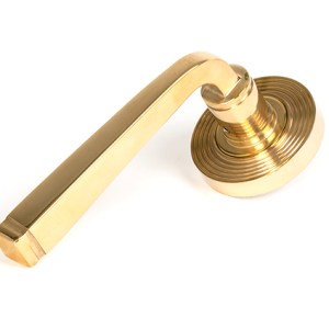 FROM THE ANVILĀ® Polished Brass Avon Round Lever on Rose Set (Beehive)