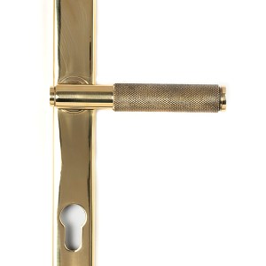 FROM THE ANVILĀ® Polished Brass Brompton Slimline Lever Espag. Lock Set