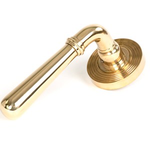 FROM THE ANVILĀ® Polished Brass Newbury Lever on Rose Set (Beehive) - Unsprung