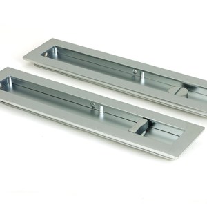 FROM THE ANVILĀ® Satin Chrome 250mm Plain Rectangular Pull - Privacy Set