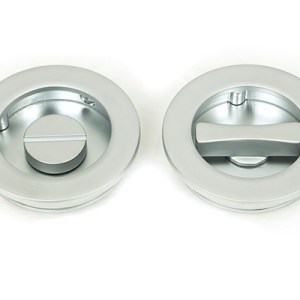 FROM THE ANVILĀ® Satin Chrome 60mm Plain Round Pull - Privacy Set