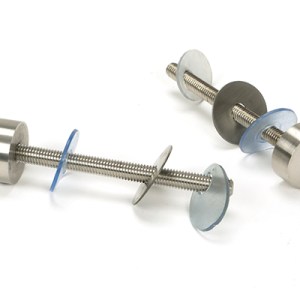 FROM THE ANVILĀ® Satin SS (304) 100mm Bolt Fixings for T Bar (2) - Offset