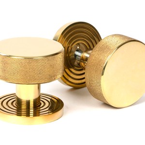 FROM THE ANVILĀ® Polished Brass Brompton Mortice/Rim Knob Set Knob (Beehive)