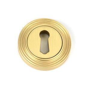 FROM THE ANVILĀ® Satin Brass Round Escutcheon (Beehive)