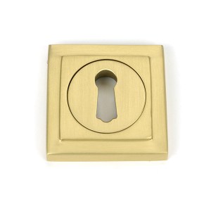 FROM THE ANVILĀ® Satin Brass Round Escutcheon (Square)